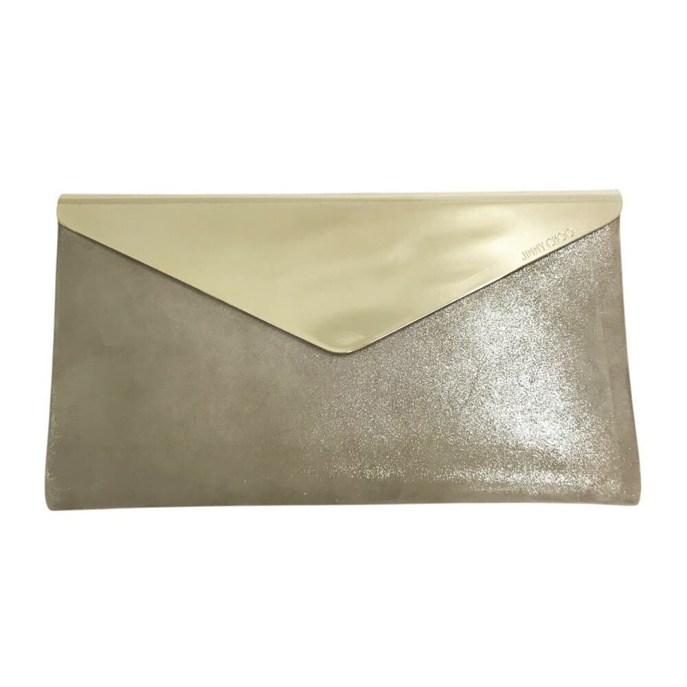 JIMMY CHOO ジミーチュウ クラッチバッグ ベージュ系 【中古】レディース