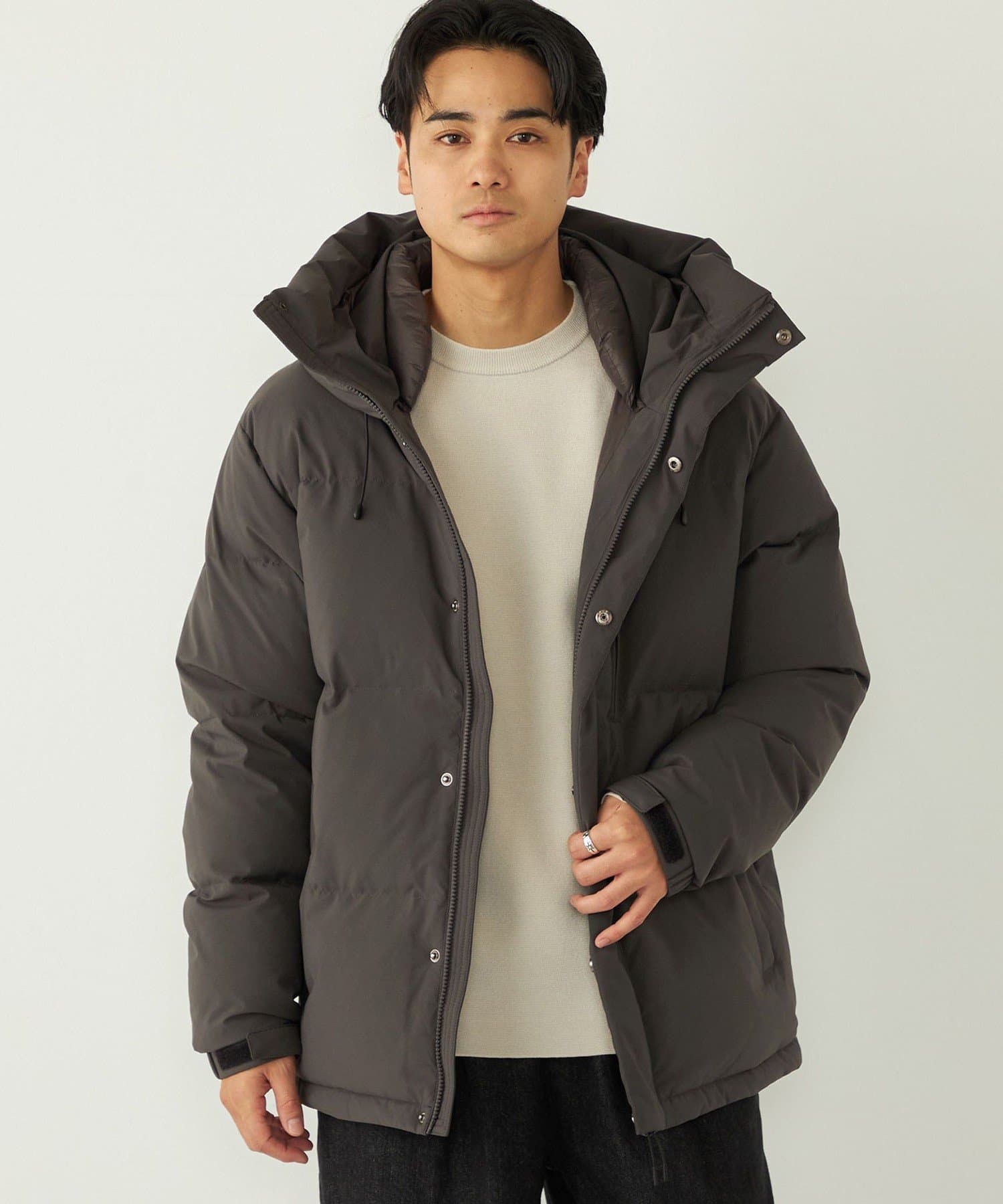 SHIPS Colors 《追加・新色予約》＜撥水・防風・防花粉・洗濯機可能＞All Weather Tex ダウン◇ シップス ジャケット・アウター ダウンジャケット・ダウンベスト グレー ブラック【送料無料】 thumbnail 3