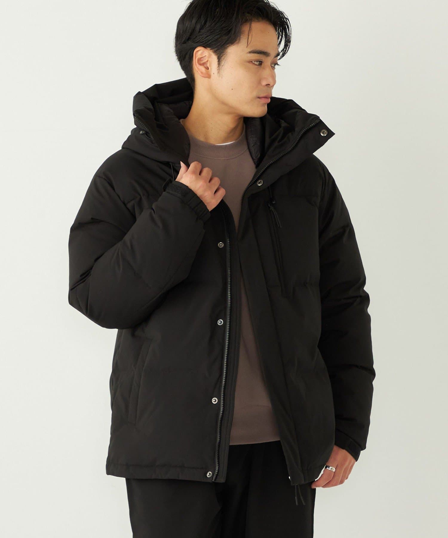 SHIPS Colors 《追加・新色予約》＜撥水・防風・防花粉・洗濯機可能＞All Weather Tex ダウン◇ シップス ジャケット・アウター ダウンジャケット・ダウンベスト グレー ブラック【送料無料】
