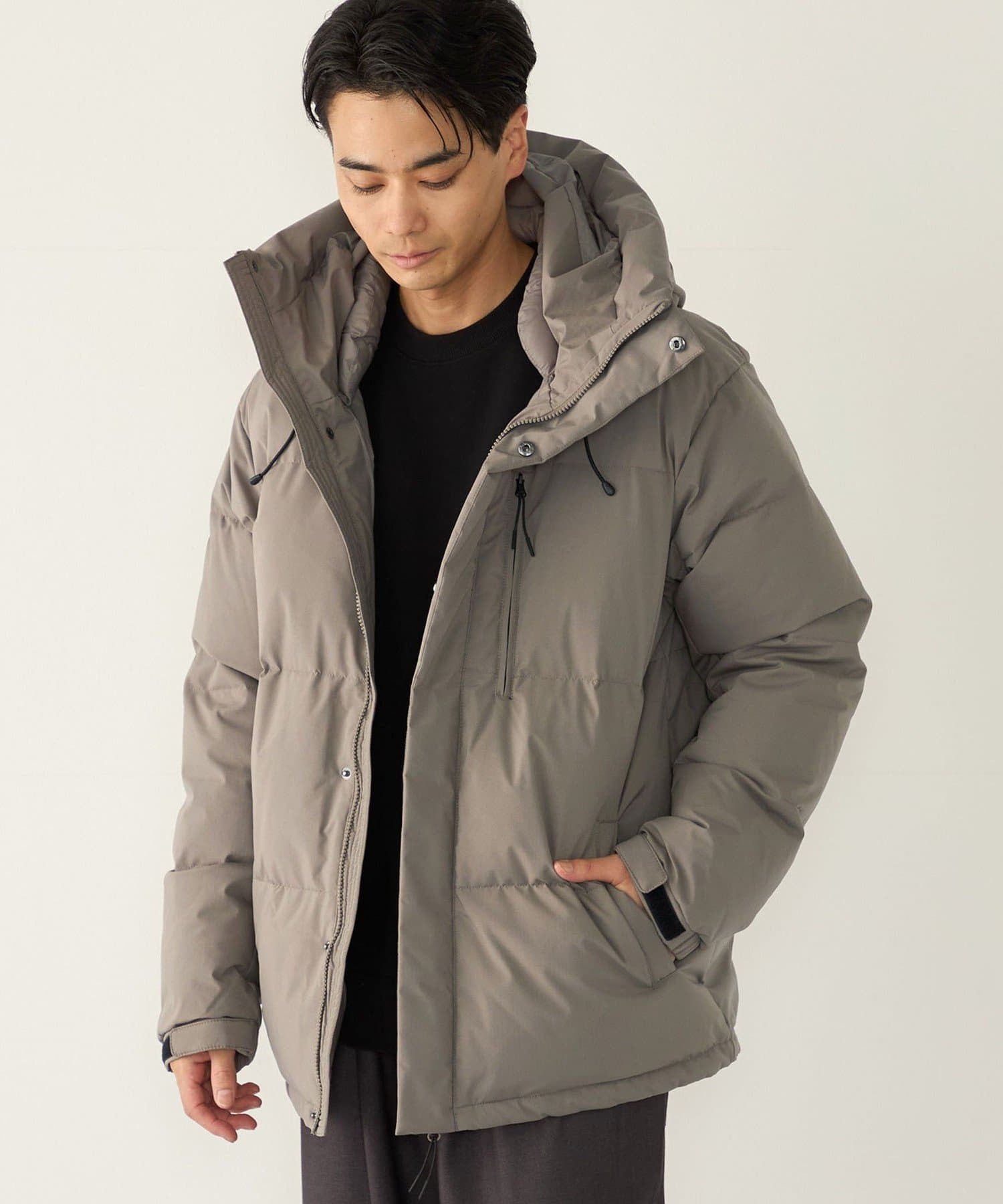 SHIPS Colors 《追加・新色予約》＜撥水・防風・防花粉・洗濯機可能＞All Weather Tex ダウン◇ シップス ジャケット・アウター ダウンジャケット・ダウンベスト グレー ブラック【送料無料】 thumbnail 2