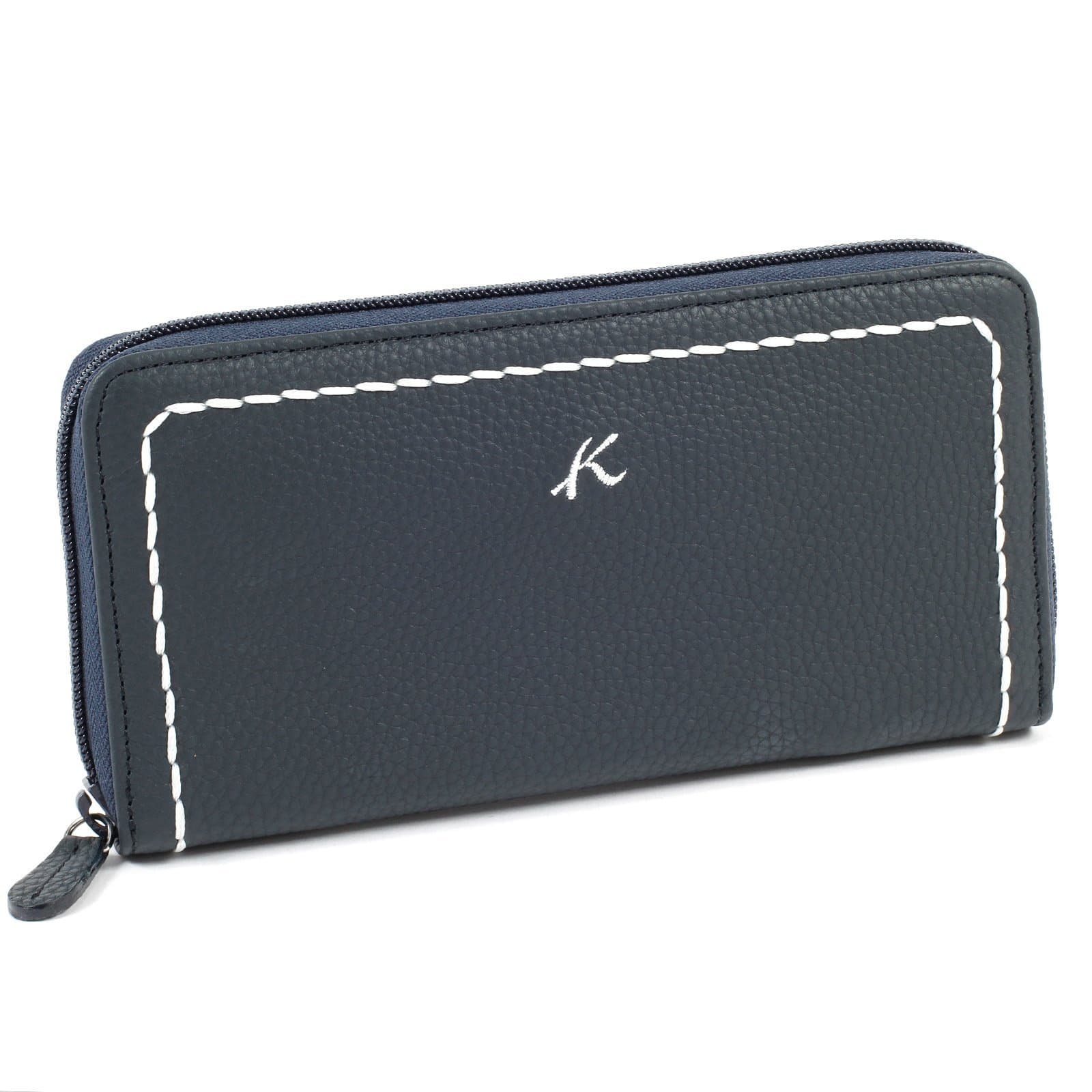 Kitamura (W)長財布 YH0208 キタムラ 財布・ポーチ・ケース 財布 ネイビー ブルー ベージュ イエロー【送料無料】