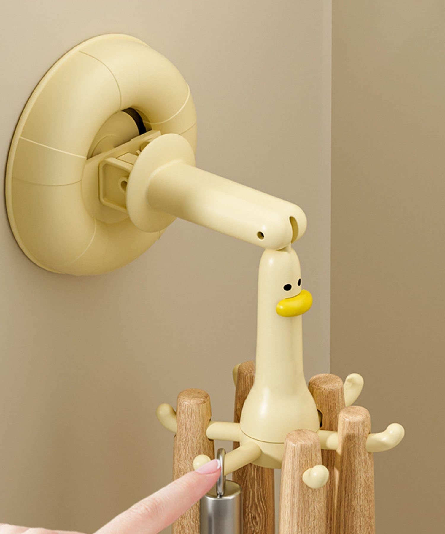 【SALE／15%OFF】aimoha home aimoha home/アヒルデザイン回転フック アイモハ インテリア・生活雑貨 収納用品・棚・ラック イエロー ホワイト thumbnail 2