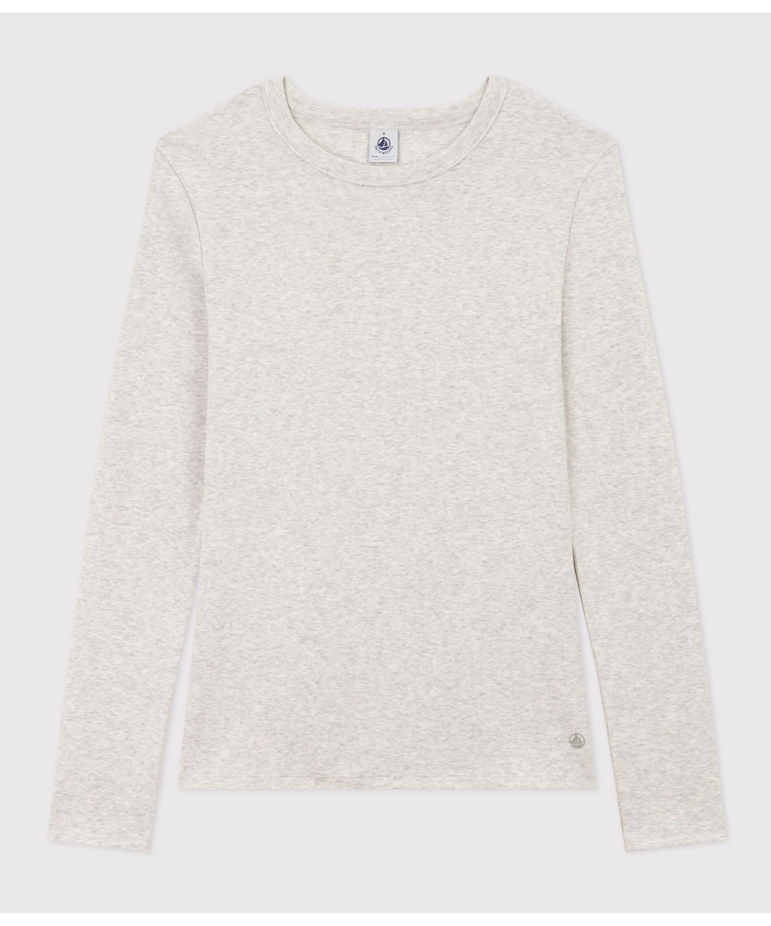 PETIT BATEAU クルーネック長袖Tシャツ プチバトー トップス カットソー・Tシャツ グレー【送料無料】