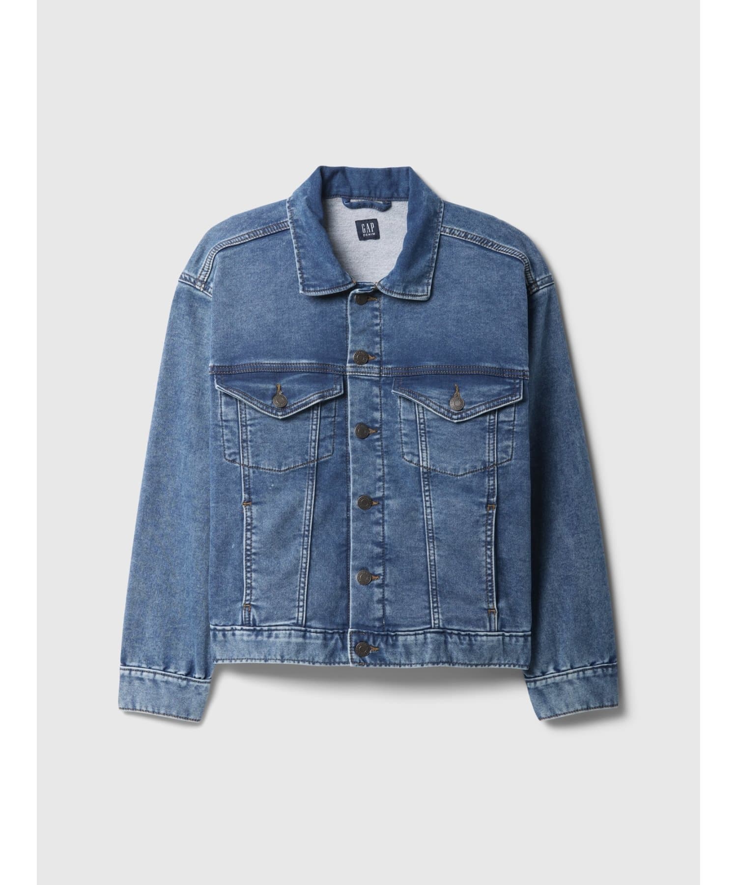 GAP (K)オーバーサイズ スーパーソフト アイコン デニムジャケット (キッズ) ギャップ ジャケット・アウター デニムジャケット ブルー【送料無料】
