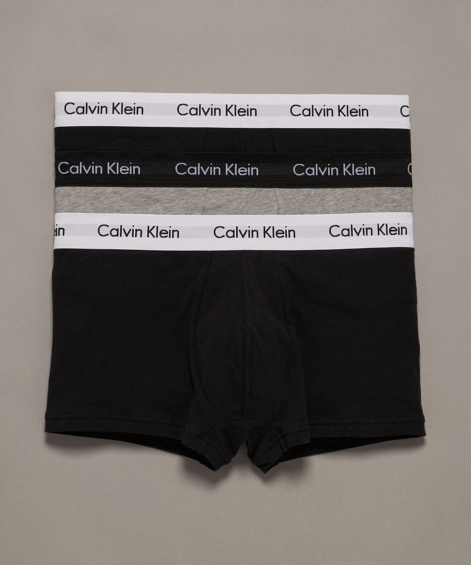 Calvin Klein Underwear (M)【公式ショップ】 カルバンクライン ボクサーパンツ(3枚パック) - COTTON STRETCH ローライズトランクス Calvin Klein Underwear U2664 カルバン・クライン インナー・ルームウェア ボクサーパンツ・トランクス ブラック ホワイト【送料無料】 thumbnail 2