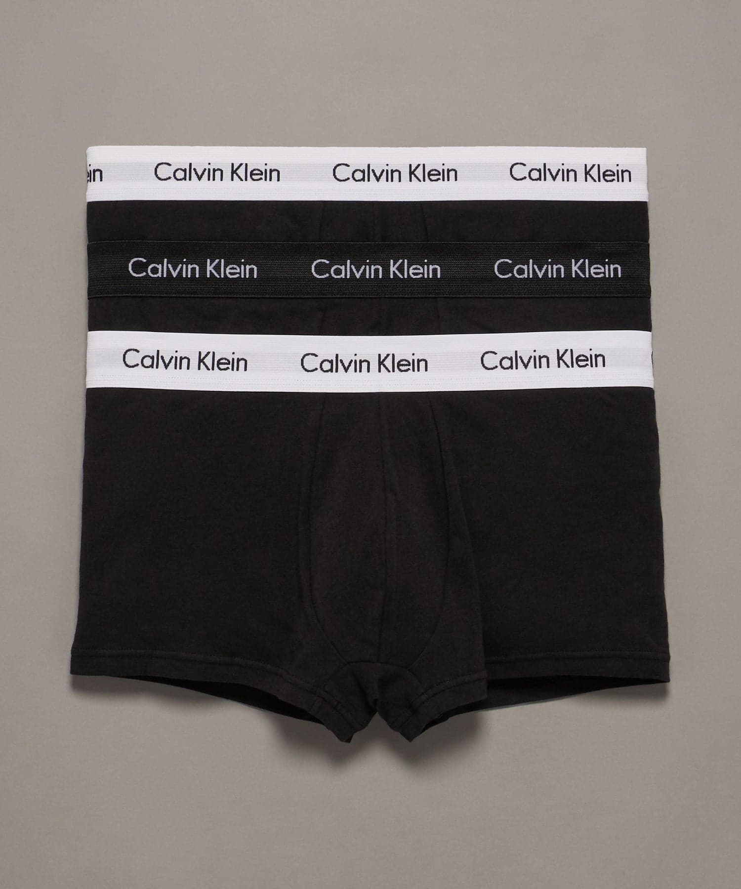 Calvin Klein Underwear (M)【公式ショップ】 カルバンクライン ボクサーパンツ(3枚パック) - COTTON STRETCH ローライズトランクス Calvin Klein Underwear U2664 カルバン・クライン インナー・ルームウェア ボクサーパンツ・トランクス ブラック ホワイト【送料無料】 thumbnail 3