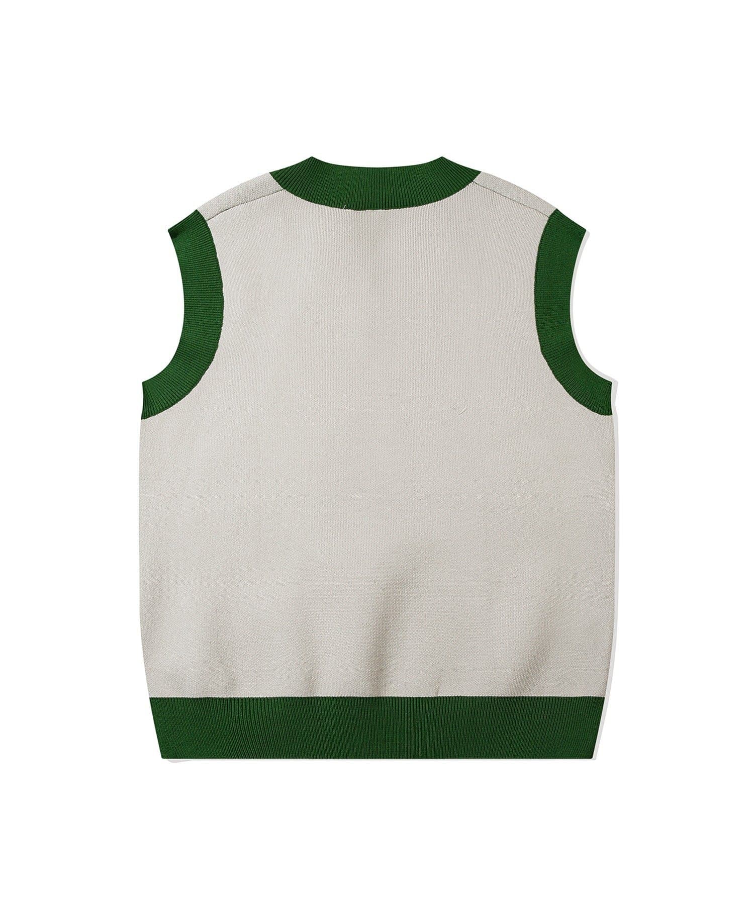 【SALE／15%OFF】HOOK HOOK -original-/かわいいネコとひまわりニットベスト アイモハ トップス ベスト・ジレ ブラウン グリーン【送料無料】 thumbnail 3