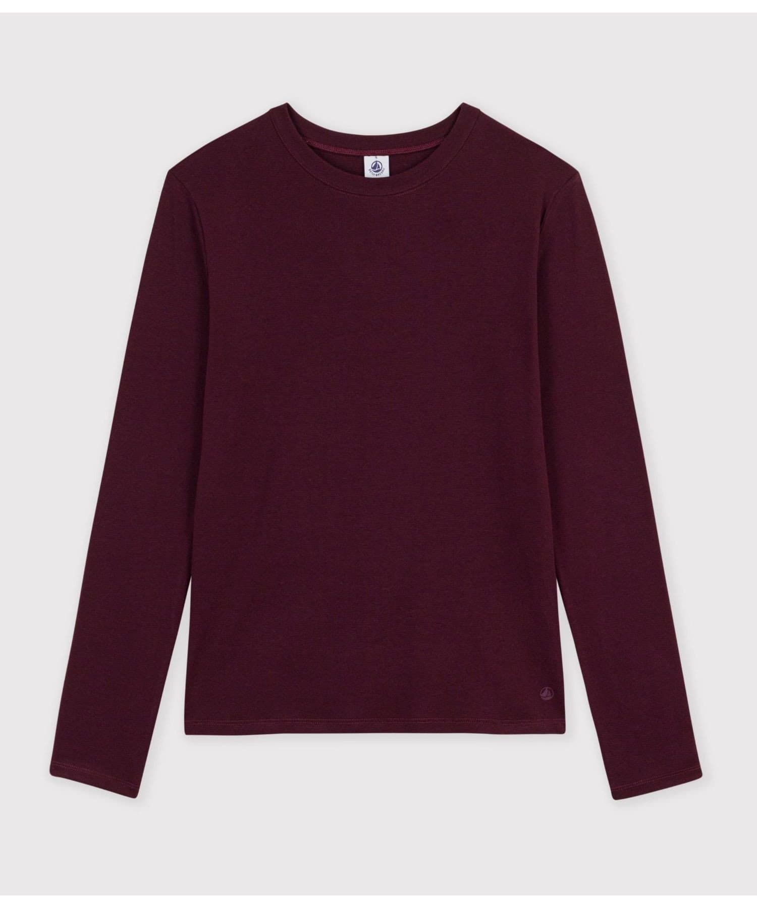 PETIT BATEAU クルーネック長袖Tシャツ プチバトー トップス カットソー・Tシャツ レッド ブルー ピンク【送料無料】