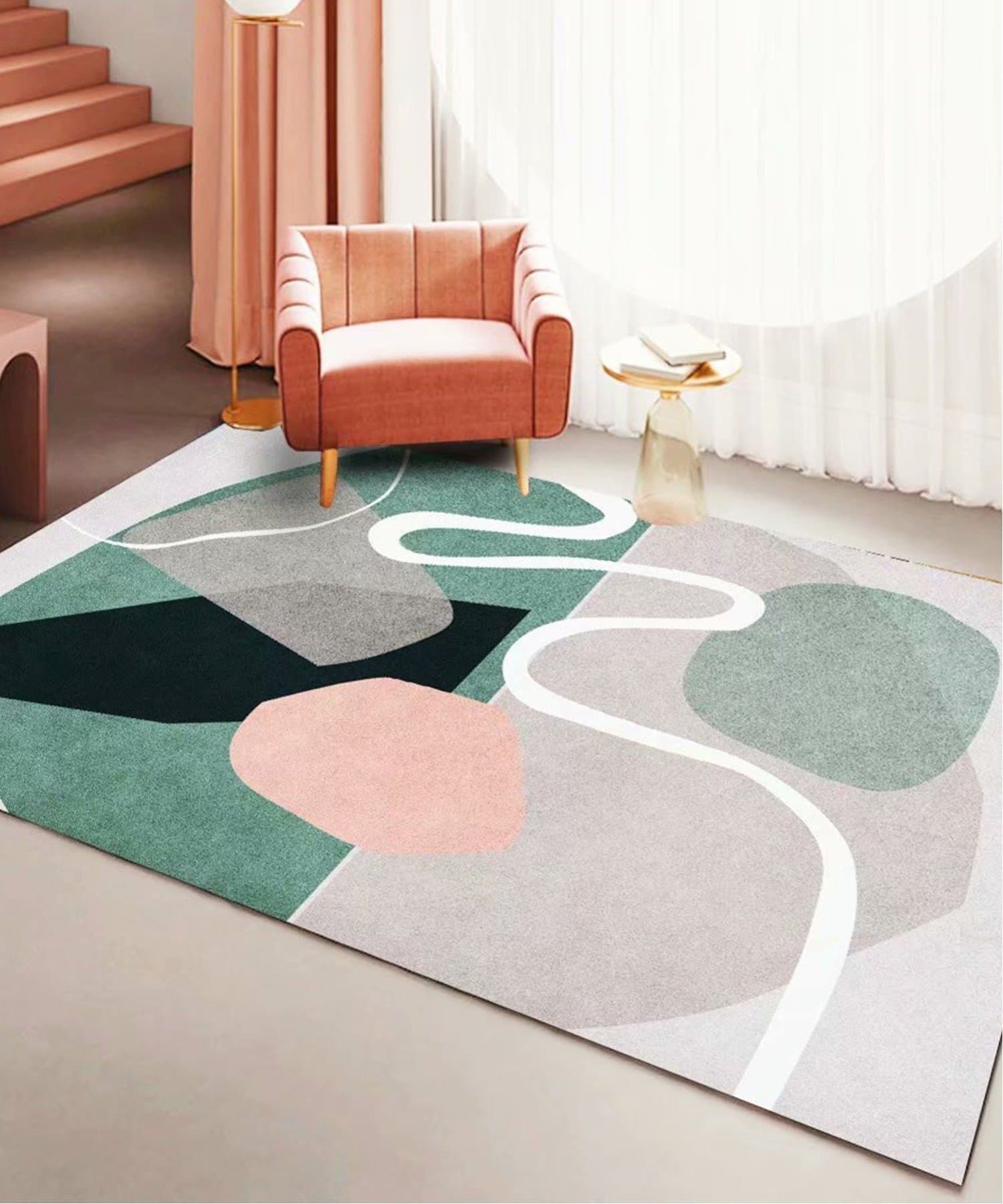 【SALE／15%OFF】aimoha home aimoha home/(W)韓国風幾何学/モダン/アートラグマット アイモハ インテリア・生活雑貨 カーペット・ラグ・マット【送料無料】