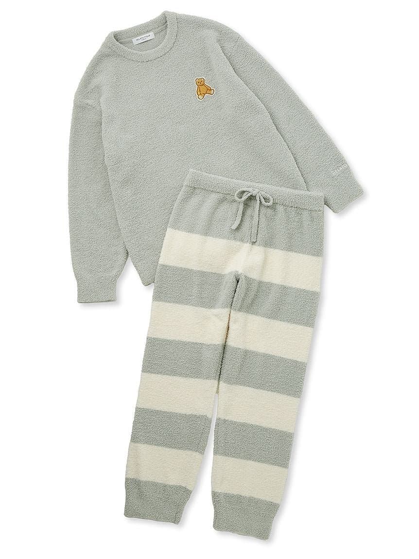 gelato pique 【ONLINE限定】【HOMME】ベビモコベアプルオーバー&ロングパンツセット ジェラートピケ トップス スウェット・トレーナー ネイビー ホワイト グレー【送料無料】 thumbnail 3