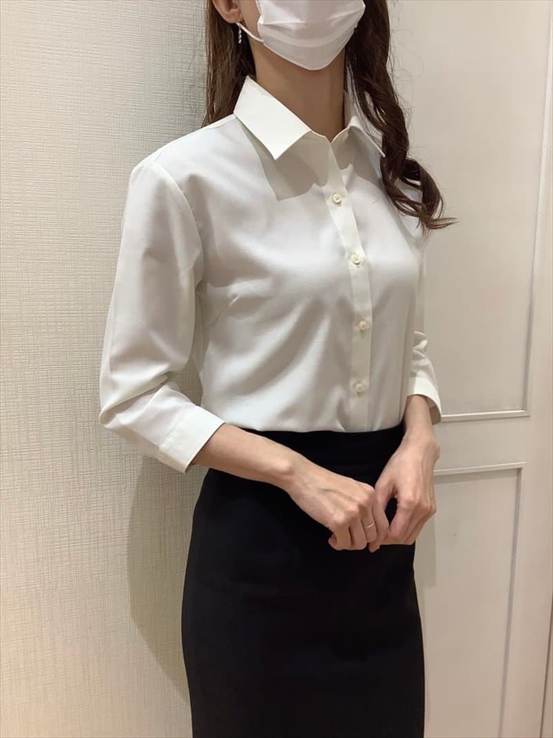 【SALE／47%OFF】BRICK HOUSE by Tokyo Shirts レギュラー 七分袖 形態安定 レディースシャツ BL01I105AB24R10-60 トーキョーシャツ スーツ・フォーマル Yシャツ・カッターシャツ イエロー