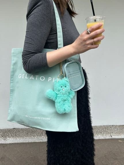 gelato pique ホビートートバッグ ジェラートピケ バッグ エコバッグ・サブバッグ ブルー ピンク パープル オレンジ ブラック ホワイト レッド イエロー thumbnail 3