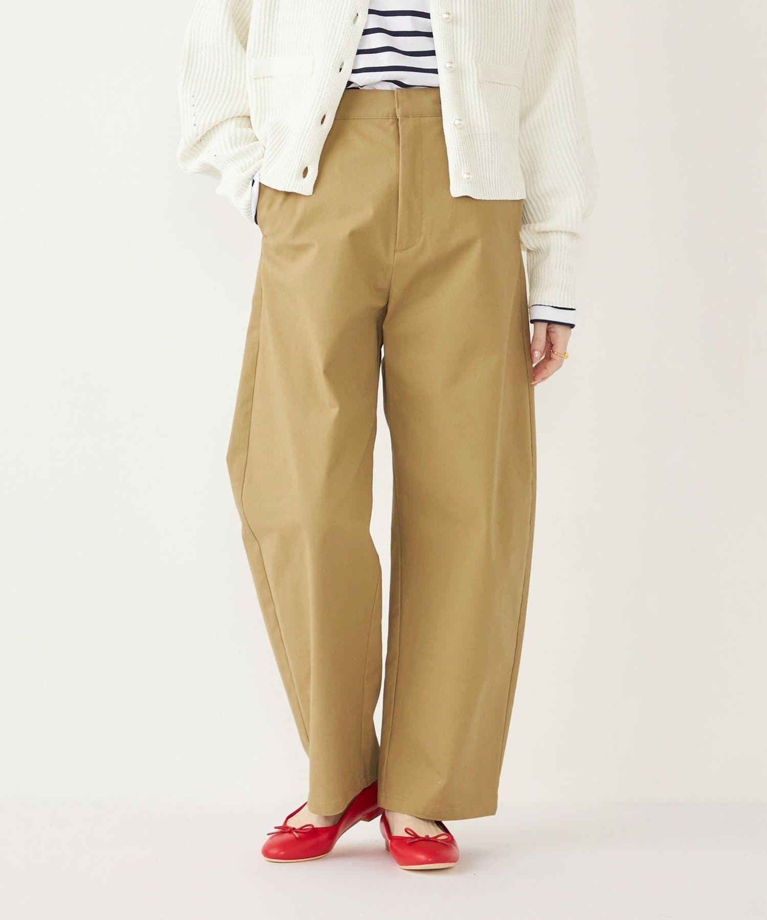 SHIPS Colors SHIPS Colors:カーブ チノ パンツ◇ シップス パンツ チノパンツ ベージュ ネイビー【送料無料】