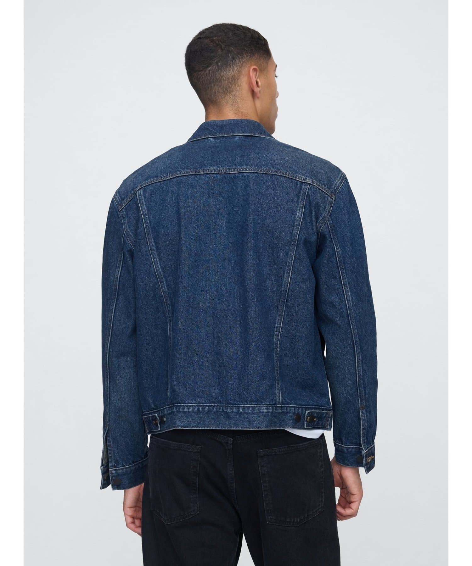 【SALE／10%OFF】GAP (M)アイコン デニムジャケット ギャップ ジャケット・アウター デニムジャケット ネイビー【送料無料】 thumbnail 2
