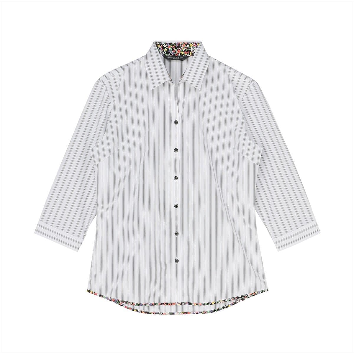 【SALE／47%OFF】BRICK HOUSE by Tokyo Shirts スキッパー 七分袖 形態安定 レディースシャツ 裾パイピング BL01I501AB24K10-33 トーキョーシャツ スーツ・フォーマル Yシャツ・カッターシャツ ブラック thumbnail 3