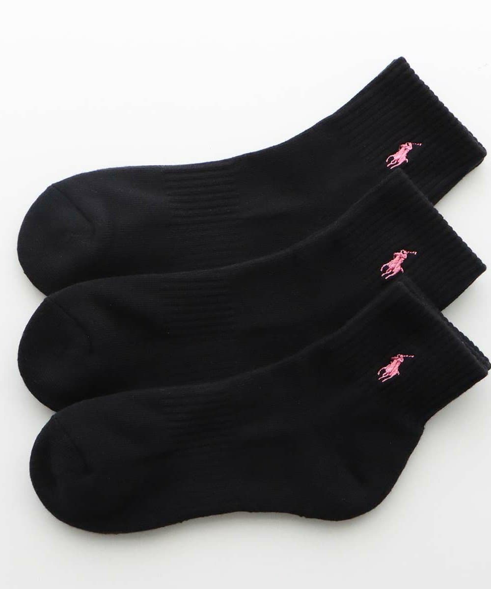 POLO RALPH LAUREN 【3足セット】足底パイル アーチサポート ワンポイント ショートソックス ナイガイ 靴下・レッグウェア 靴下 ホワイト グレー ブラック thumbnail 2