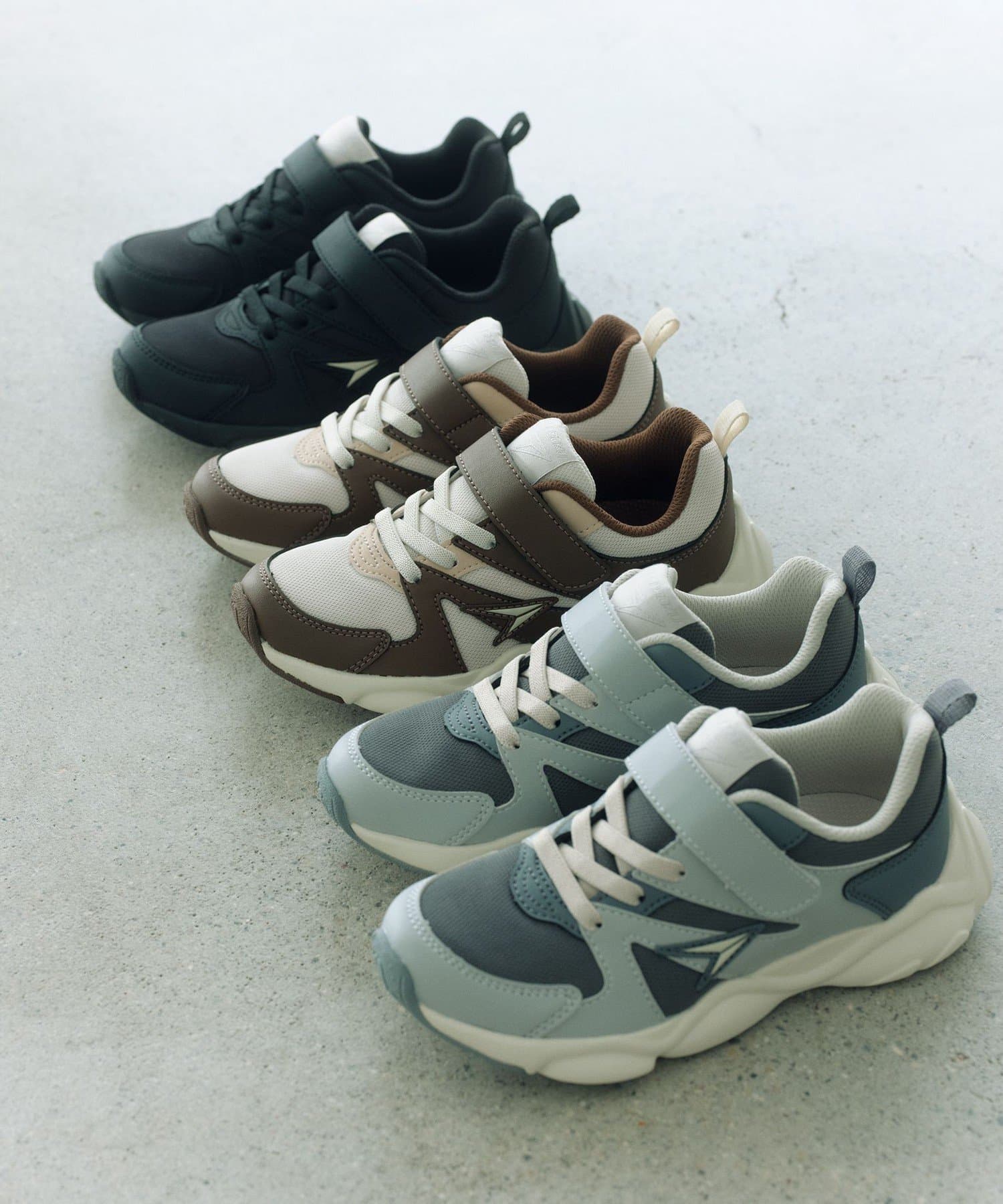 UNITED ARROWS green label relaxing 【別注】＜瞬足＞スニーカー / キッズ 19cm-25cm ユナイテッドアローズ グリーンレーベルリラクシング シューズ・靴 スニーカー グレー ブラック ブラウン【送料無料】
