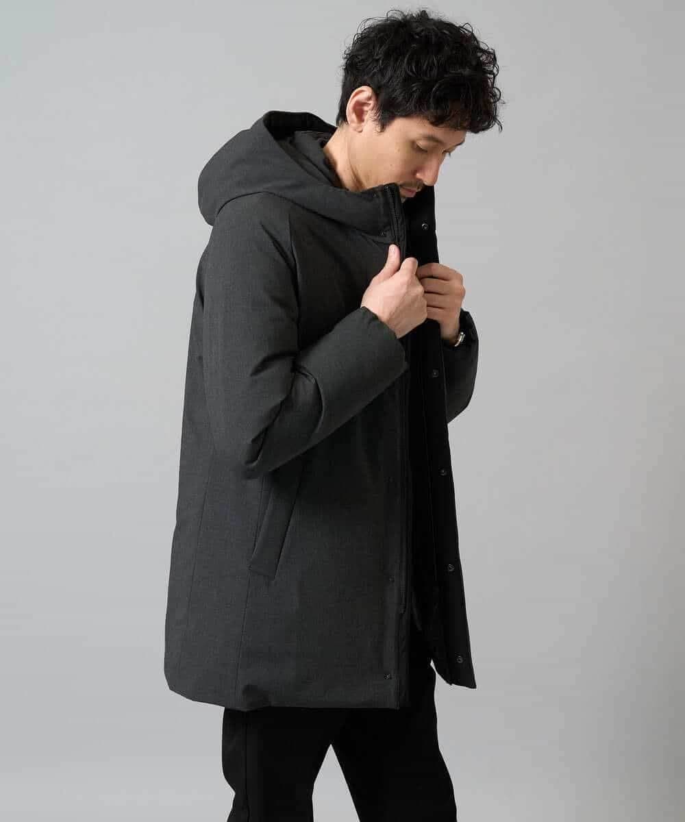 【SALE／30%OFF】a.v.v 【通勤/軽量/撥水】ラミネートダウンフードコート アー・ヴェ・ヴェ ジャケット・アウター ダウンジャケット・ダウンベスト ブラック【送料無料】 thumbnail 2
