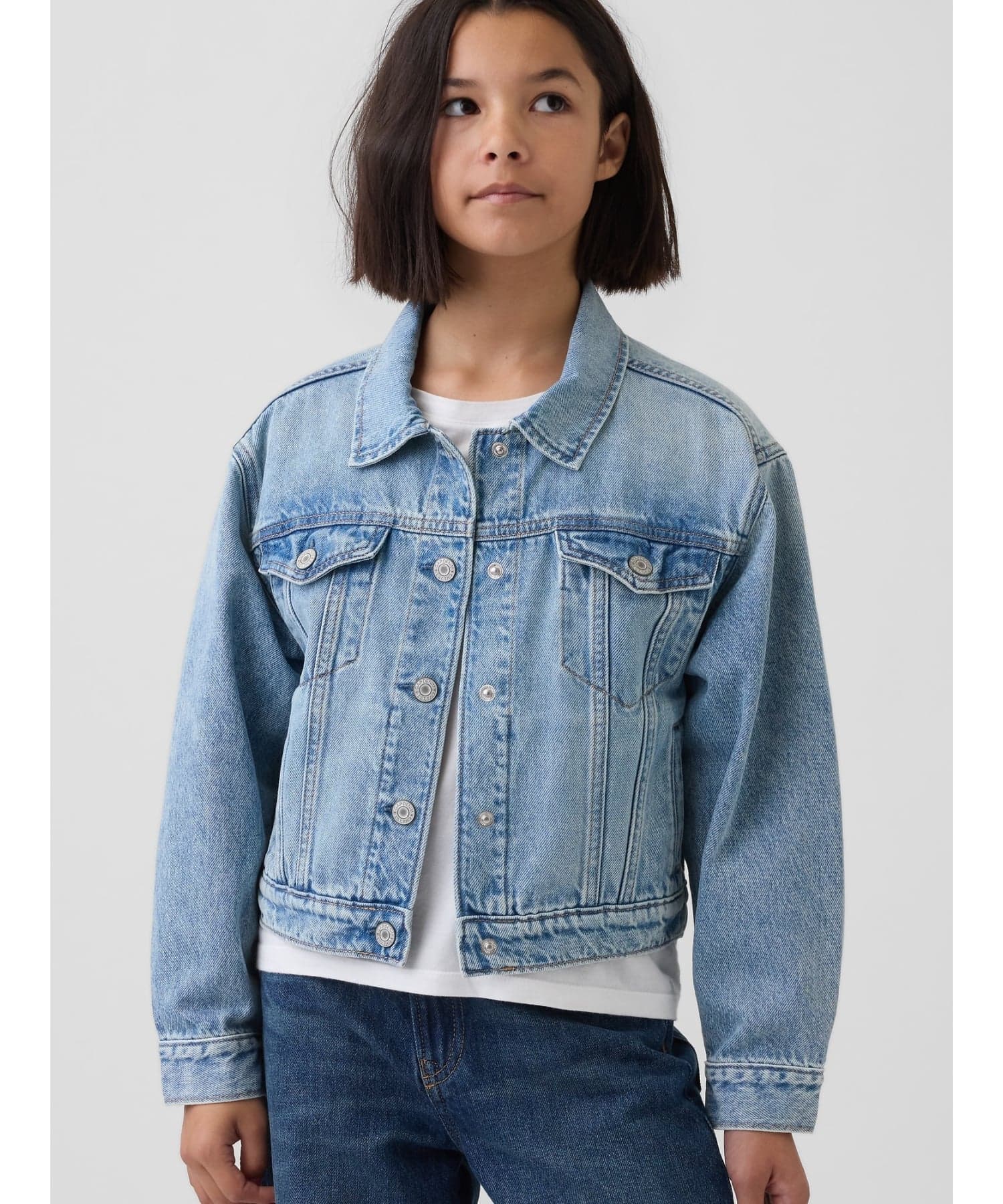 GAP (K)アイコンデニムジャケット (キッズ) ギャップ ジャケット・アウター デニムジャケット ブルー【送料無料】