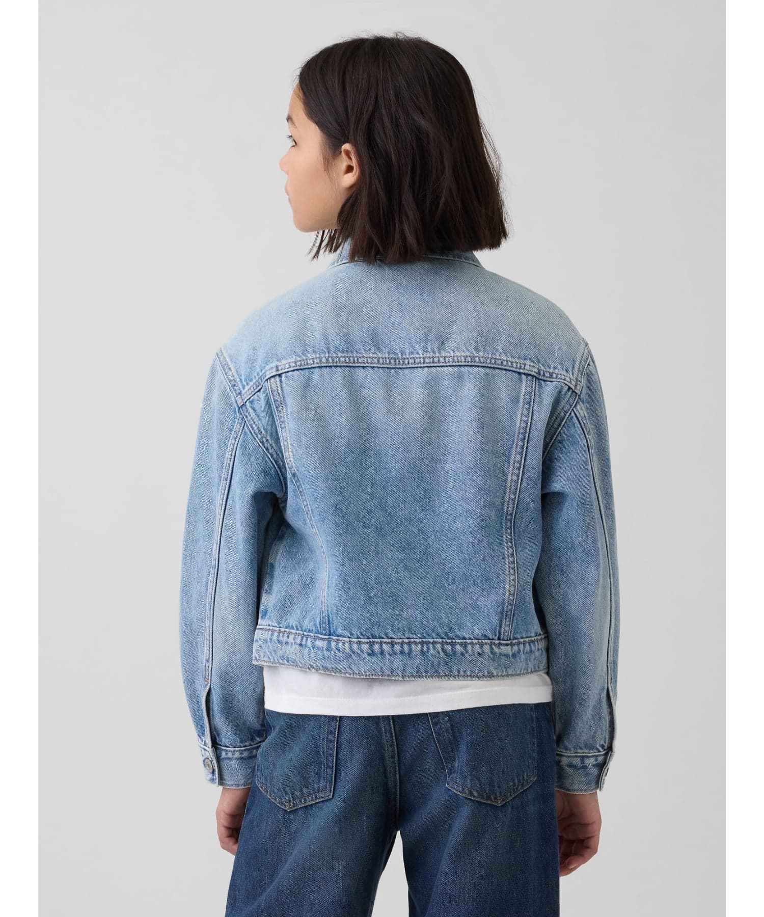【SALE／15%OFF】GAP (K)アイコンデニムジャケット (キッズ) ギャップ ジャケット・アウター デニムジャケット ブルー【送料無料】 thumbnail 3