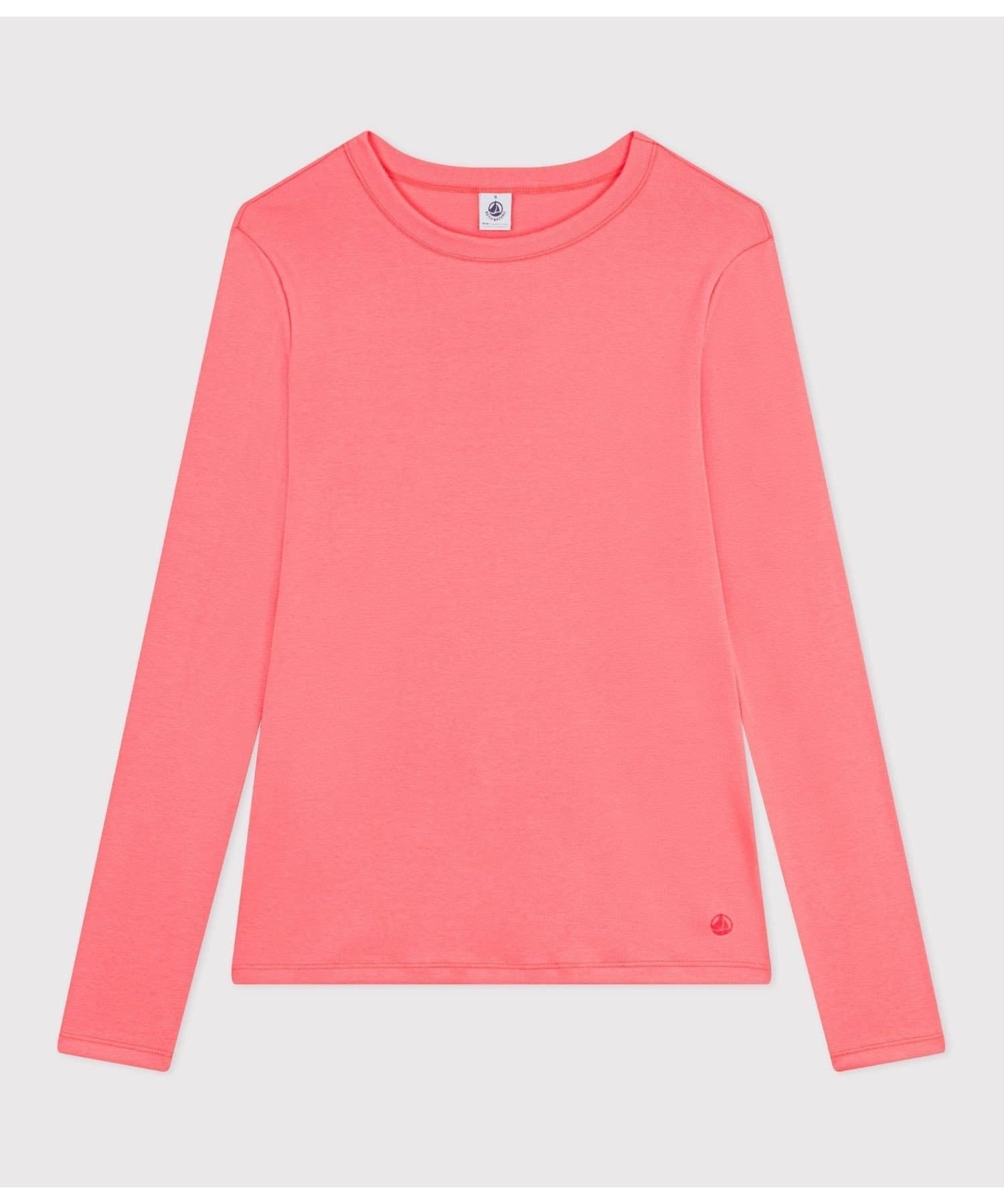 【SALE／10%OFF】PETIT BATEAU クルーネック長袖Tシャツ プチバトー トップス カットソー・Tシャツ オレンジ【送料無料】