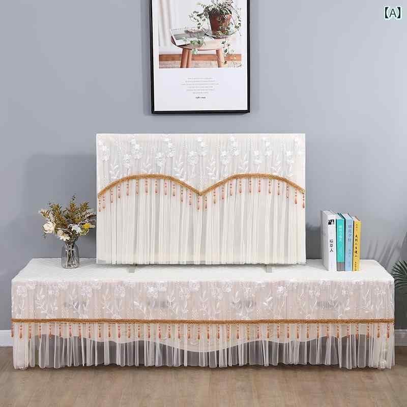 テレビカバー テレビガード オシャレ テレビ ダストカバー セット 壁掛け 液晶 75インチ 55インチ テレビキャビネット カバー 布 タオル