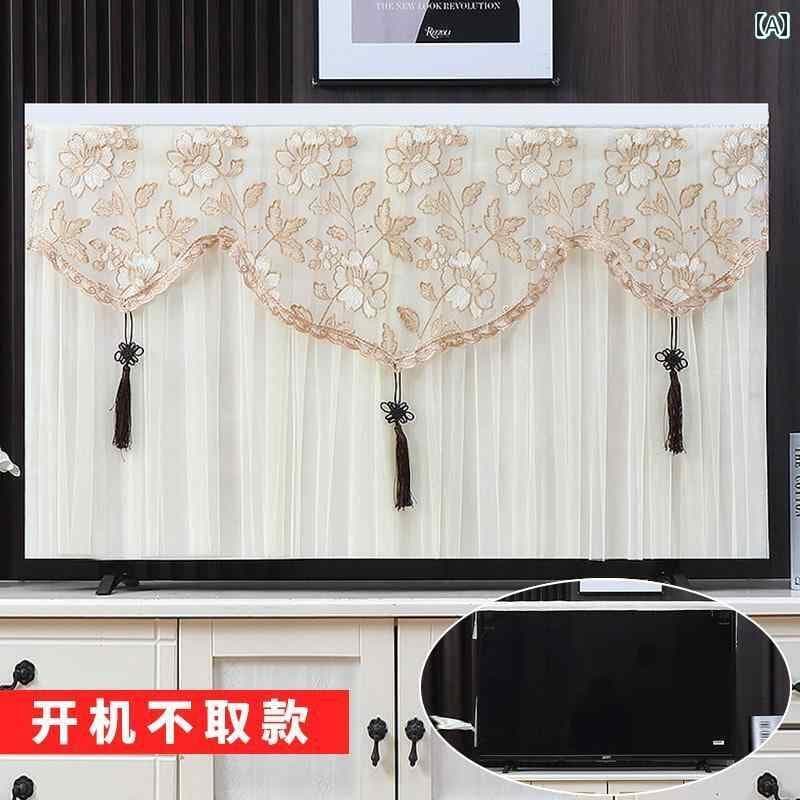 テレビカバー テレビガード オシャレ 2025年 新型 高級 シンプル テレビ ダストカバー セット 65インチ カバー 布 75インチ 起動 カバーを 外さずに