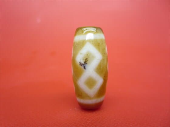 【チベット天珠】金剛六眼天珠約29×13mm【鉱物入り】【一点物】