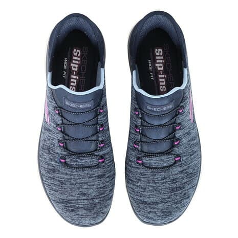 【10％OFFクーポン対象！10/8まで】スケッチャーズ（SKECHERS）（レディース）カジュアルシューズ スリップインズ サミッツ ダズリング ヘイズ ネイビー 149937W-NVPR スニーカー ハンズフリー thumbnail 2