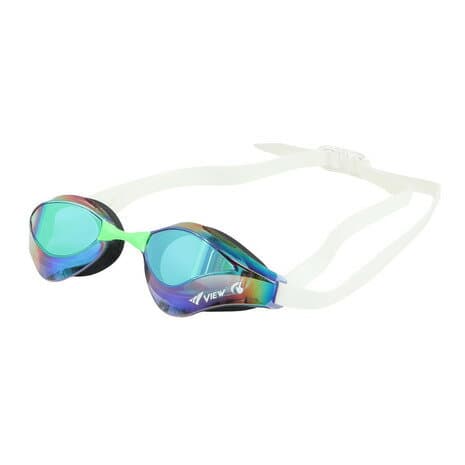 ビュー（VIEW）（メンズ）ゴーグル 水泳 ブレード オルカ ミラー スワイプ V230ESAMCFGEM 競泳 UVカット 日本製 薄型レンズ 低抵抗 鼻ベルト