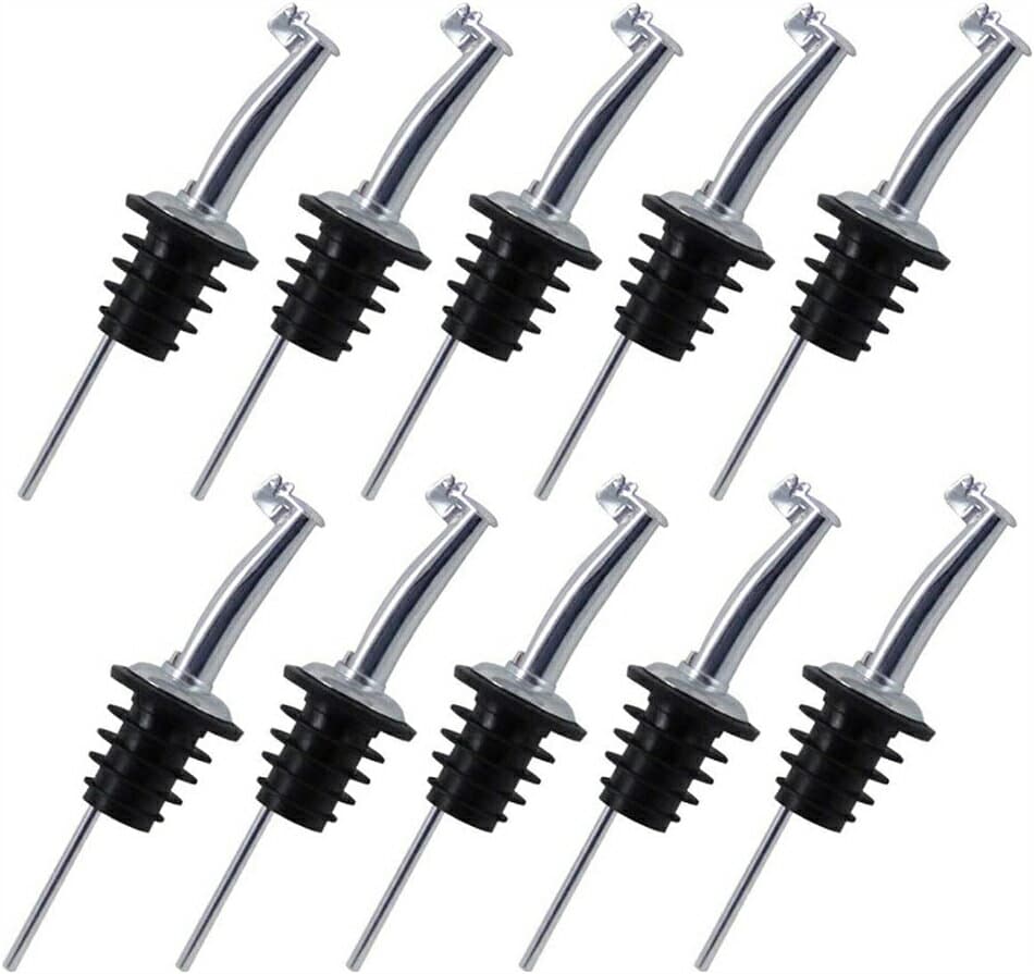 ボトル ポアラー ステンレス 20個入 ヒンジ フタ付き オリーブオイル ワイン 酒 カクテル ウイスキー 注ぎ口 業務用 家庭用 バー用品