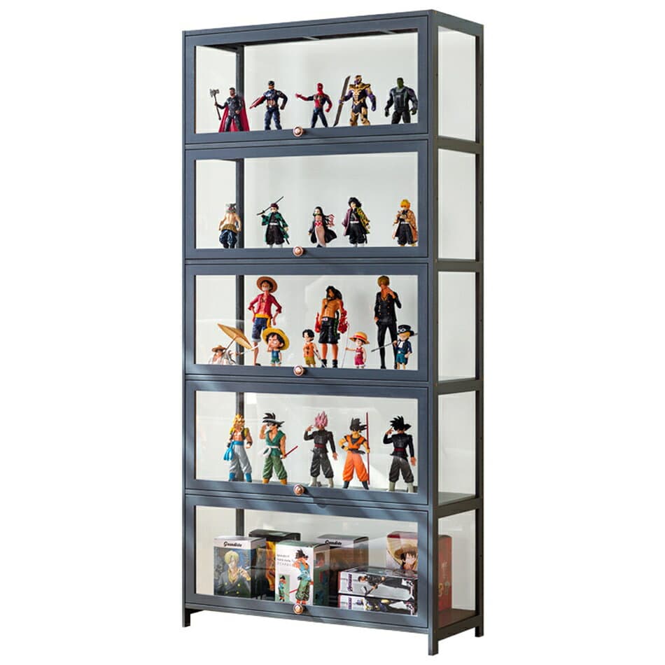 フィギュアケース 収納 高品質 コレクションケース コレクション ボックス クリアケース 透明展示ケース 積み重ね可能 扉付き 組み立て式 透明 アクリル コレクションケース コレクションボックス アクリルケース5層