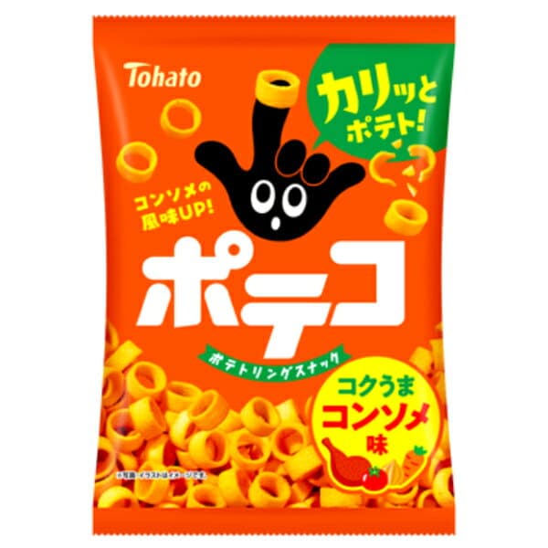 東ハト ポテコ コンソメ味 60g×12入 (スナック 塩 ぽてこ お菓子 おやつ 景品 イベント ばらまき 販促品 粗品 まとめ買い)