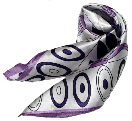 かわいいシルク調スカーフ　中判 60cm正方形スカーフリボン　事務服 企業制服スカーフ 鮮やかで顔まわり華やかUP　手首に、デニムに、バッグに、無限に使える人気柄スカーフ激安