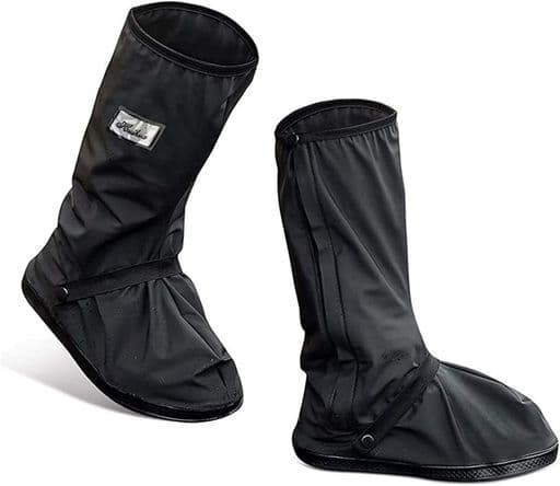 [YAYUPLUS]シューズカバー防水靴カバー滑り止めロングレインシューズカバーお持ち運び便利折りたたみ可能男女兼用靴保護梅雨対策通勤通学用作業用軽量雨具豪雨対策梅雨雨軽量(ブラック