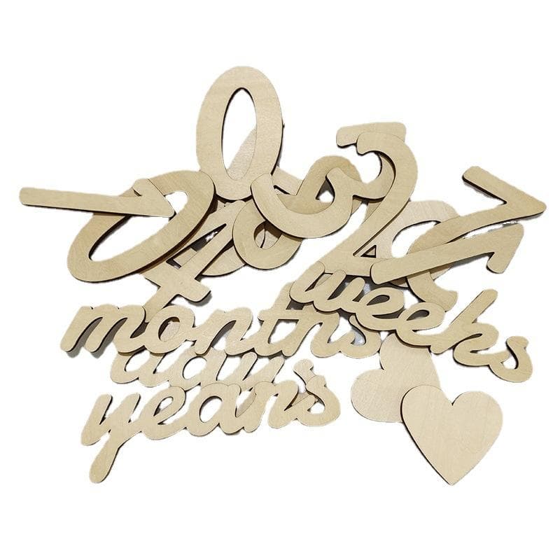 木製マンスリーカード ベビー 百日祝い ハーフバースデー 誕生日 撮影小物 飾り付け 木製 レターバナー 数字