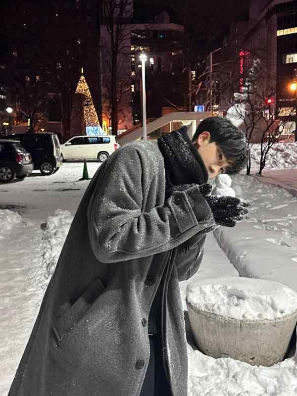 コート メンズ 男性用 ウール 混紡 秋冬 厚手 暖かい ゆったり グレー 無地 カジュアル