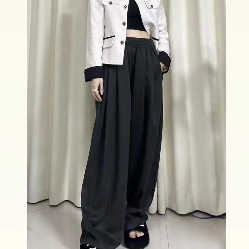 パンツ レディース 秋冬 裏起毛 暖か 高見え ワイドパンツ ゆったり ストレート ポリエステル 普段使い ラフ リラックス イージーパンツ 黒 白 コーヒー色 S M L XL