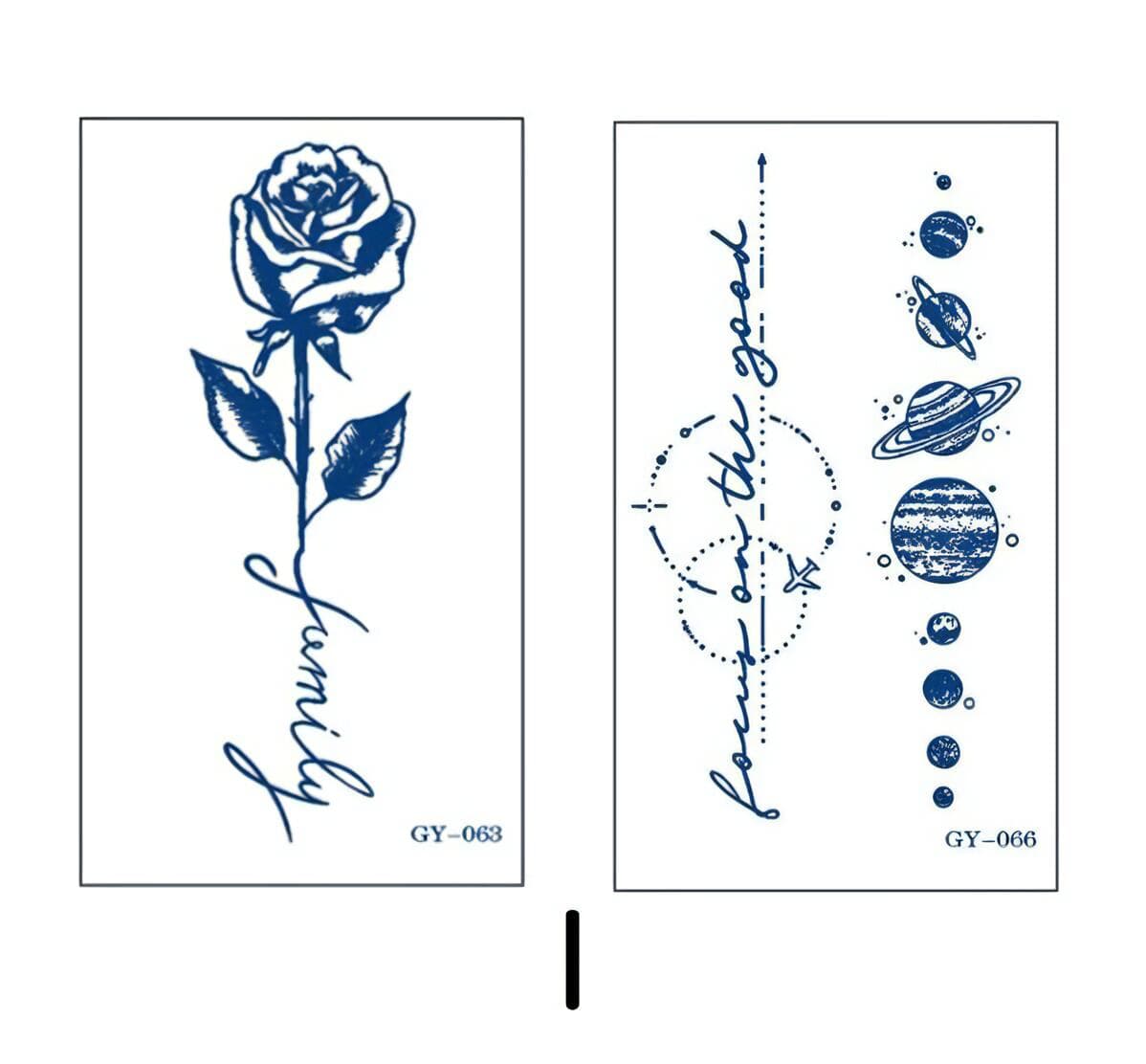 ジャグアタトゥーシール 2枚セット 2週間 持続 ジャグアタトゥー ヘナタトゥー タトゥーシール ジャグア タトゥー 花 おしゃれ メンズ レディース 8X13.5cm I