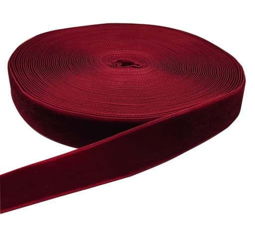 Tianying片面ベルベットリボン15mm幅10ヤード約9.1m手芸リボン(ワイン)