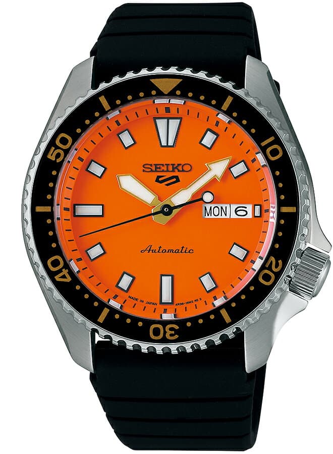 セイコー 5スポーツ SKXシリーズ SKX399 オマージュデザイン SBSA309 メンズ 腕時計 自動巻 オレンジダイヤル シリコンバンド 日本製 thumbnail 2