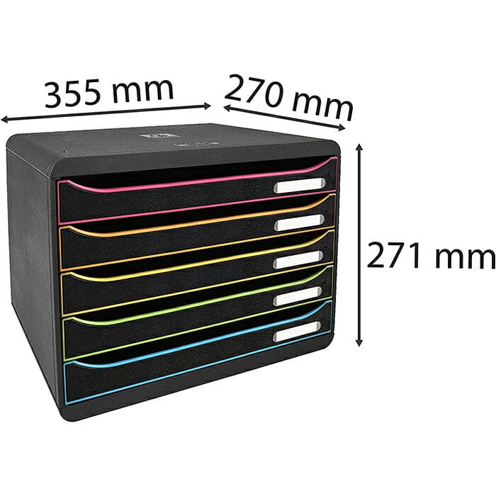 EXACOMPTA エグザコンタ ビッグボックス プラス-BIG BOX PLUS- A4 横型 5段 レターケース【全6色】おしゃれ 書類整理 オフィス用品 小物入れ 整理収納 引出し 卓上 ザウィンド レターボックス 書類ケース デスク整理 thumbnail 3