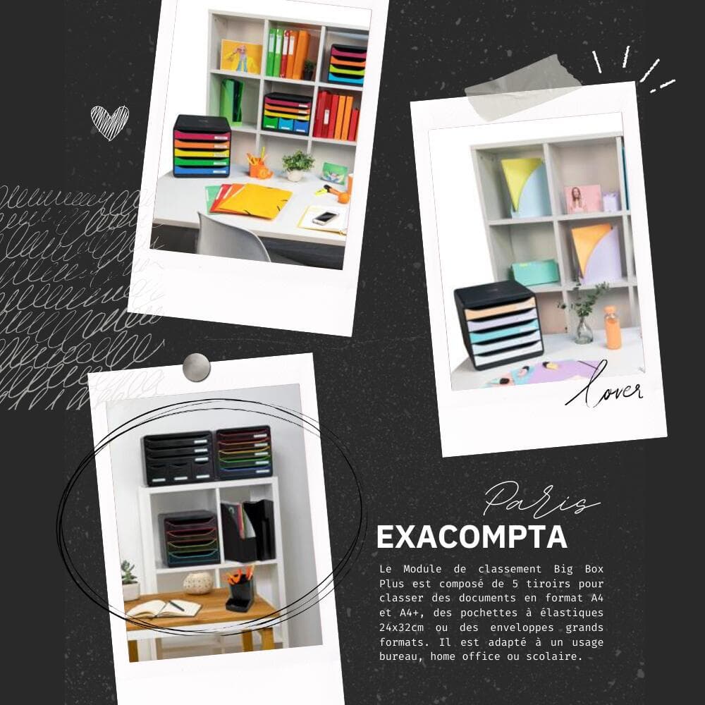 EXACOMPTA BIG BOX＋ エグザコンタ ビッグボックス プラス A4　縦型 レターケース 5段【全9色 】おしゃれ 書類整理 オフィス用品 小物入れ 整理収納 引出し 卓上 ザウィンド 可愛い シンプル かわいい thumbnail 3