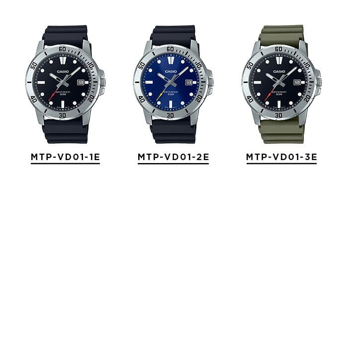 【10年保証】【日本未発売】CASIO STANDARD MEN カシオ スタンダード メンズ レディース MTP-VD01 腕時計 時計 ブランド メンズ レディース キッズ 子供 男の子 女の子 チープカシオ チプカシ アナログ 軽量 高視認 日付 防水 海外モデル ギフト プレゼント thumbnail 2