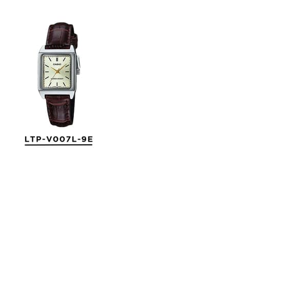 【10年保証】【日本未発売】CASIO STANDARD WOMEN カシオ スタンダード LTP-V007L 腕時計 時計 ブランド レディース 女の子 チープカシオ チプカシ アナログ シルバー ホワイト 白 金 ブラック 黒 茶 レザー 革ベルト 角型 小さい 海外モデル ギフト プレゼント thumbnail 3