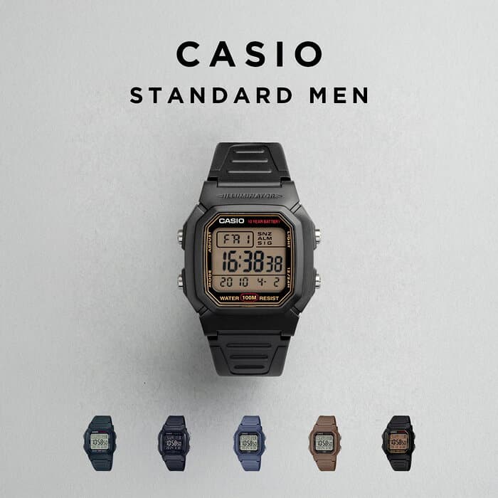 【10年保証】【日本未発売】CASIO STANDARD MENS カシオ スタンダード W-800H 腕時計 時計 ブランド メンズ レディース キッズ 子供 男の子 女の子 チープカシオ チプカシ デジタル 薄型 軽量 日付 防水 ブラック 黒 海外モデル ギフト プレゼント