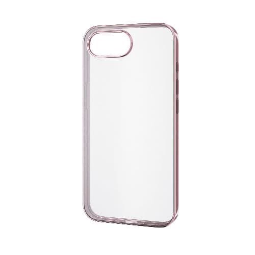 エレコム(ELECOM) PM-A25SUCTMPN ピンクゴールド iPhone 16e ケース ソフト カバー 衝撃吸収 薄型 カメラレンズ保護設計 メタルステッカー付
