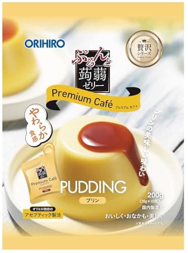 オリヒロ ぷるんと蒟蒻ゼリー プレミアムカフェ プリン 200g（20g×10個入）×6袋 　送料無料