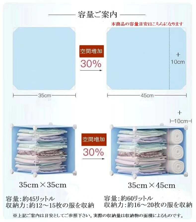 クローゼット ワードロープ 衣装ケース タンス ラック 当店人気商品 収納家具 組立式 収納ボックス 4段4列16扉 大容量収納 TOLIFE L028XX DIY カラーボックス シンプル スリム 扉付 おしゃれ家具　粗品付 組立自由自在 送料無料 thumbnail 3