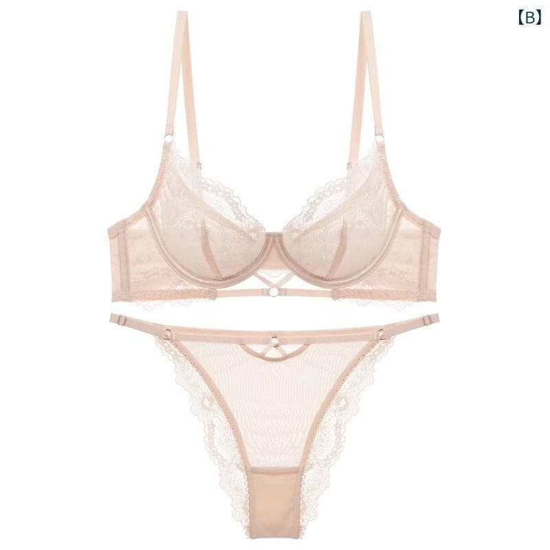 ブラジャー レディース 女性用 ランジェリー レース 薄手 2/3カップ 脇高 谷間 盛れる バストアップ 快適 ブラック ベージュ ホワイト